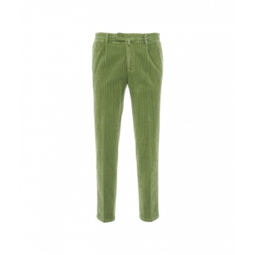 Pantalone in velluto a coste verde