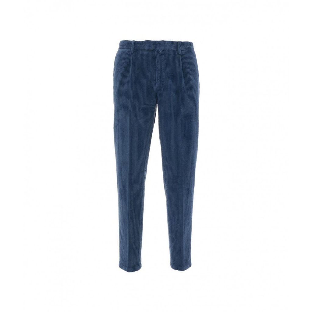 Pantalone in velluto a coste blu scuro