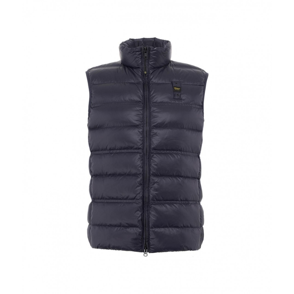 Gilet in piuma blu scuro