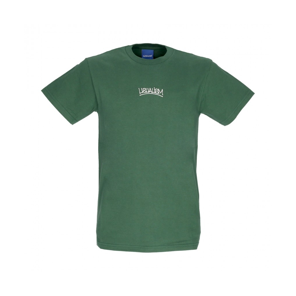 maglietta uomo usualism embroidered tee BOTTLE GREEN