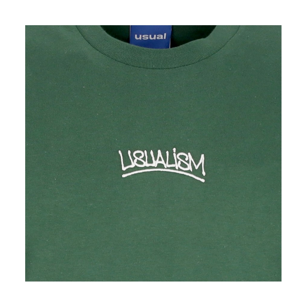 maglietta uomo usualism embroidered tee BOTTLE GREEN