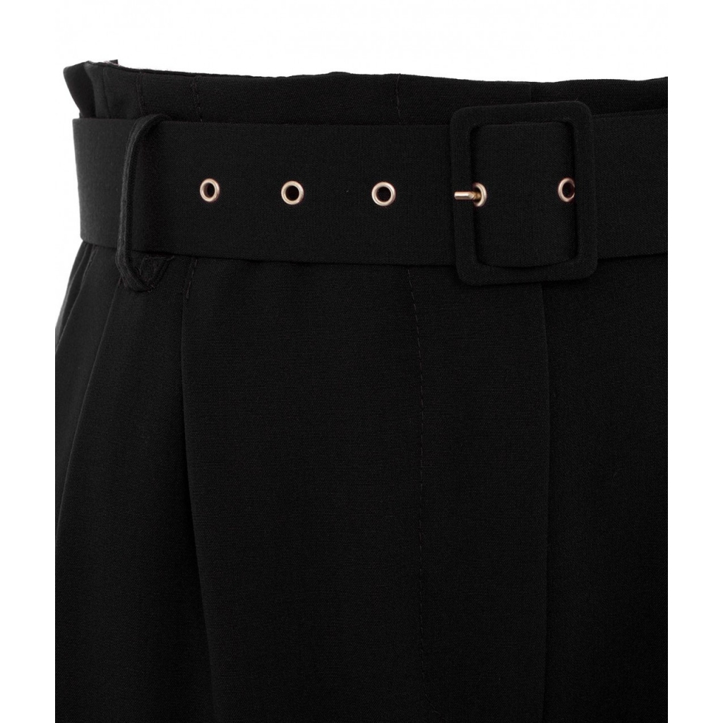 Pantalone con pieghe nero