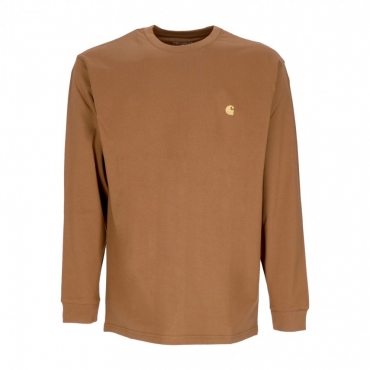 maglietta manica lunga uomo l/s chase t-shirt HAMILTON BROWN/GOLD