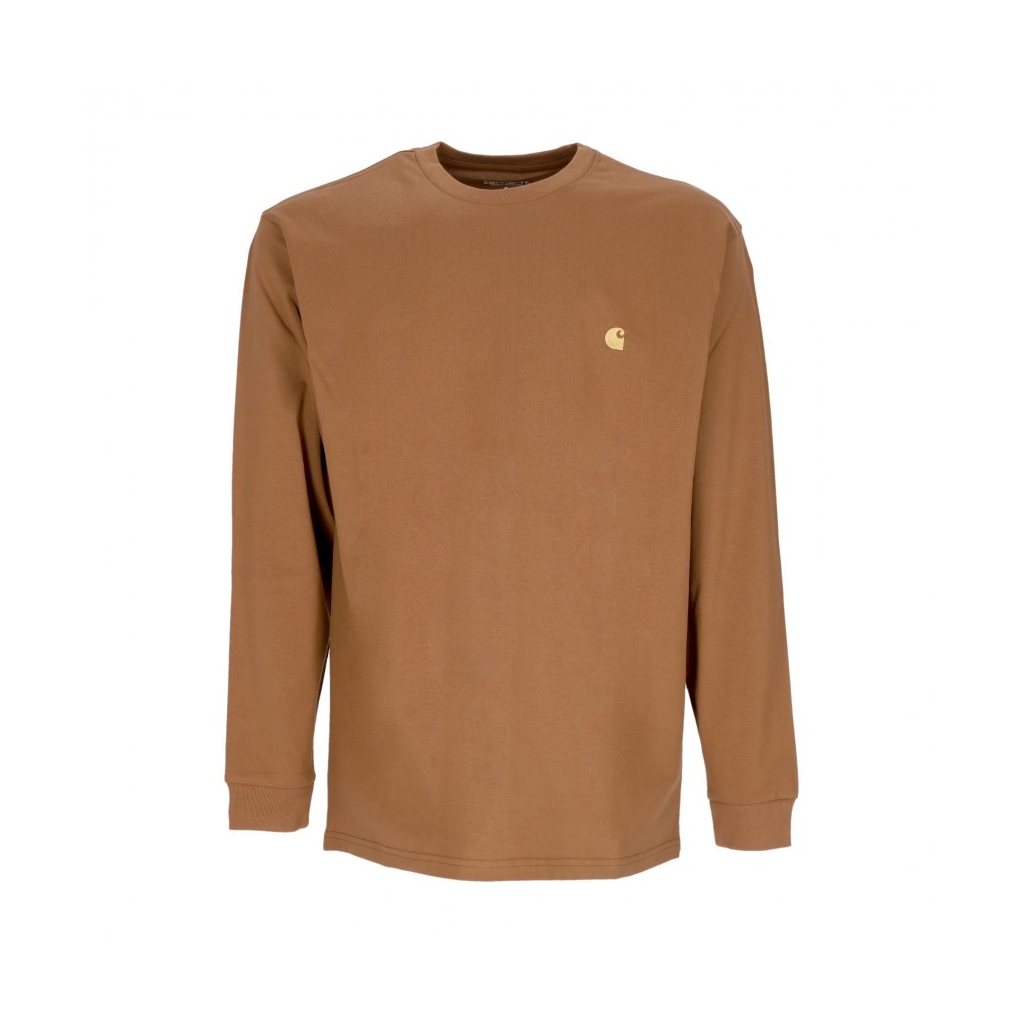 maglietta manica lunga uomo l/s chase t-shirt HAMILTON BROWN/GOLD