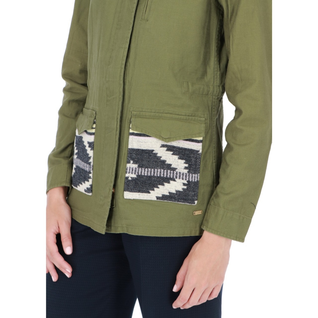 Giacca ScotchSoda Donna Embroided Field Jacket 0115 ARMY