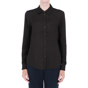 Camicia ScotchSoda Donna Jacquard Manica Lunga BLACK