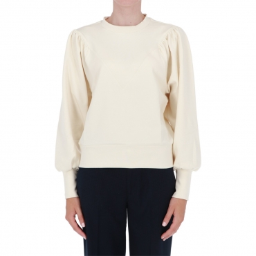Maglia ScotchSoda Donna Loose Fit Puff Sleeves ECRU