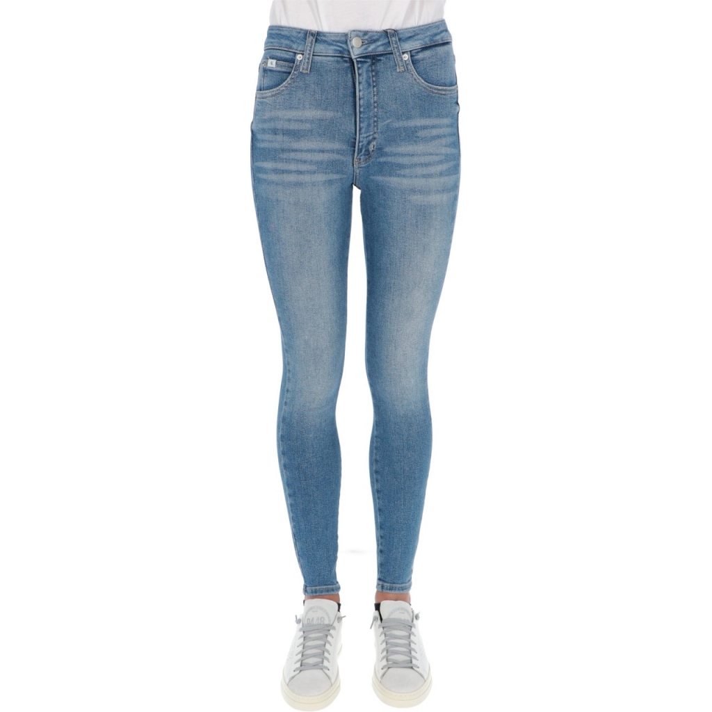 Jeans Calvin Klein Donna High Rise Super Skinny Ankle 1AA DENIM LIGHT