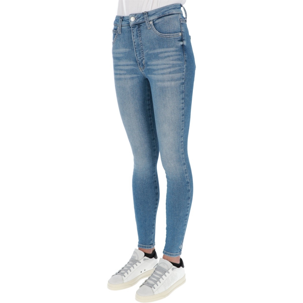 Jeans Calvin Klein Donna High Rise Super Skinny Ankle 1AA DENIM LIGHT