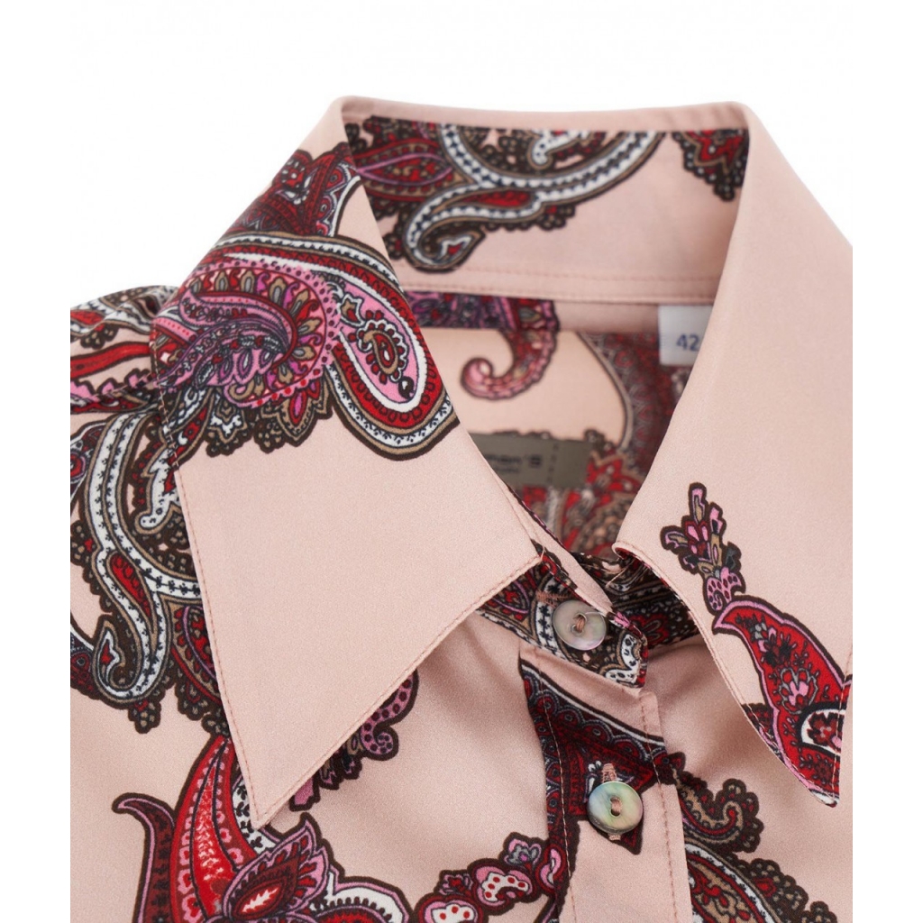 Camicia sales seta rosa