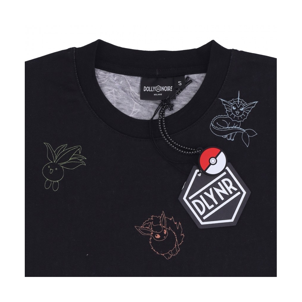 maglietta uomo dlynr x pokemon pattern tee BLACK