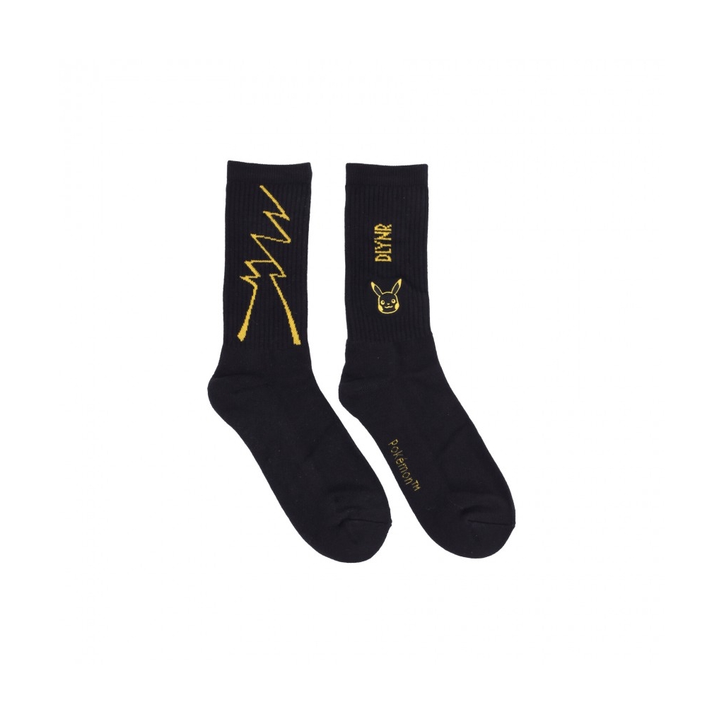 calza media uomo dlynr x pokemon pikachu socks BLACK/YELLOW