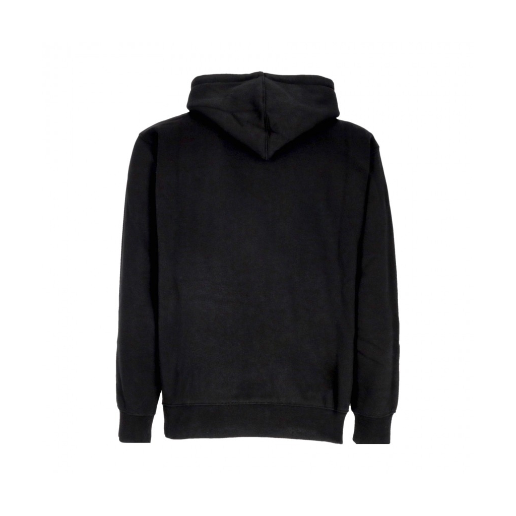 felpa cappuccio uomo bold hood premium fleece BLACK