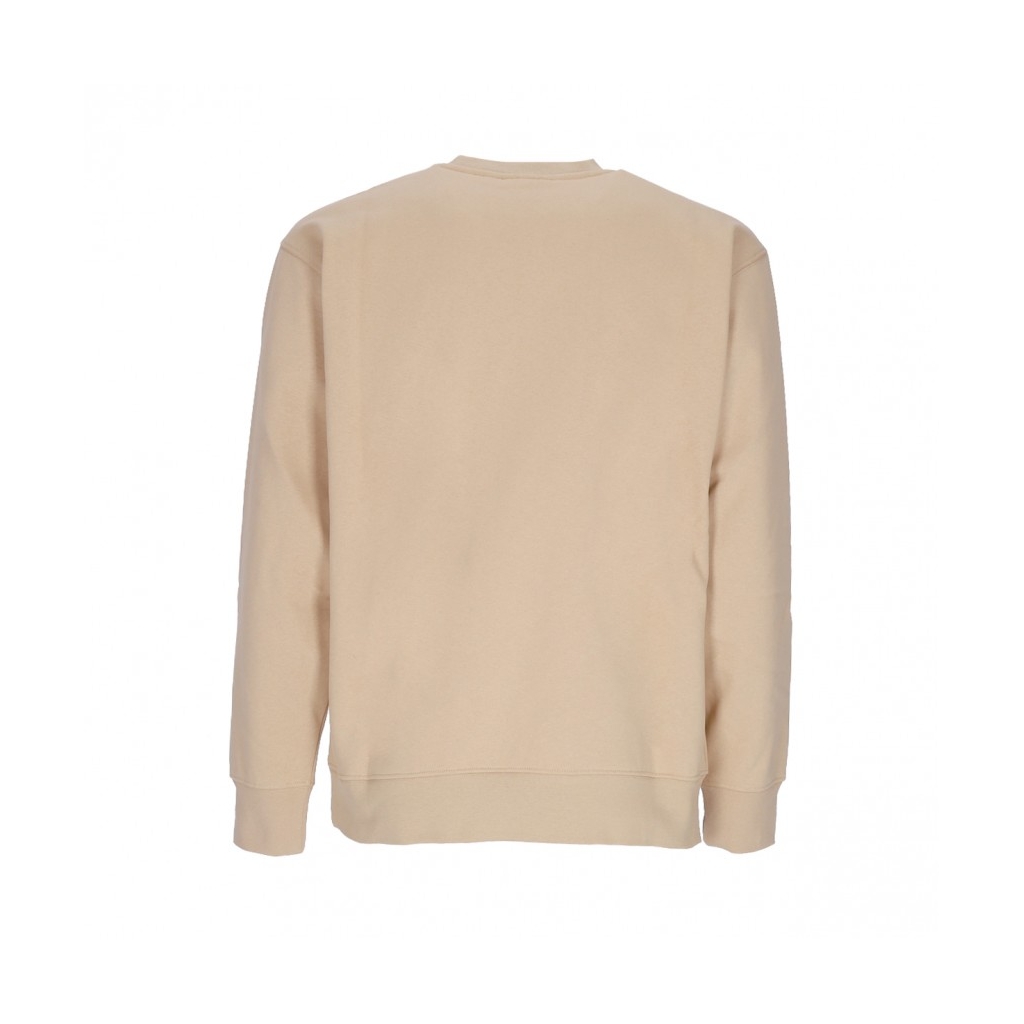 felpa girocollo uomo bear icon premium crew fleece OAT MILK