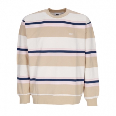 felpa girocollo uomo ender stripe crew specialty fleece IRISH CREAM MULTI