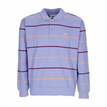 polo manica lunga uomo complete polo sweatshirt specialty fleece DIGITAL VIOLET MULTI