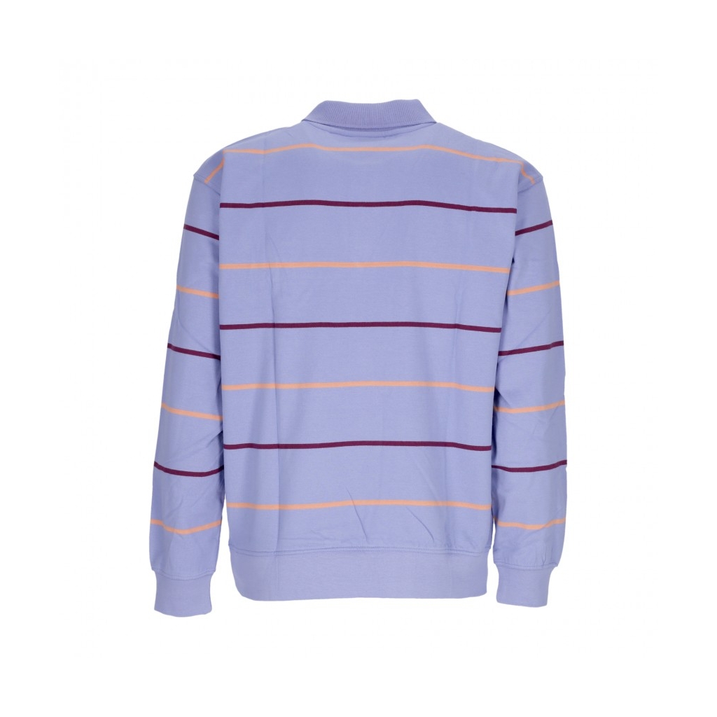 polo manica lunga uomo complete polo sweatshirt specialty fleece DIGITAL VIOLET MULTI