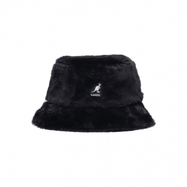 cappello da pescatore uomo faux fur bucket SOLID BLACK
