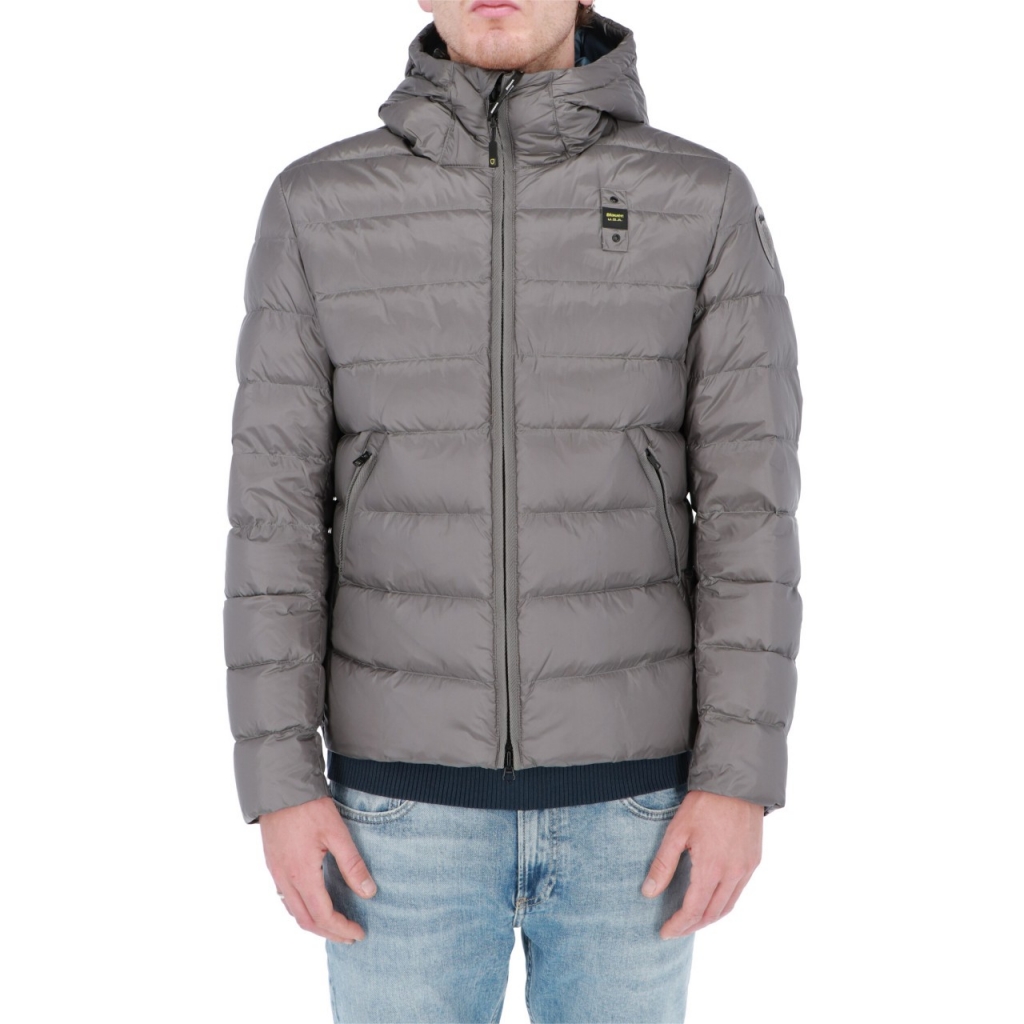 Piumino Blauer Usa Uomo Cappuccio 952DB GRIGIO