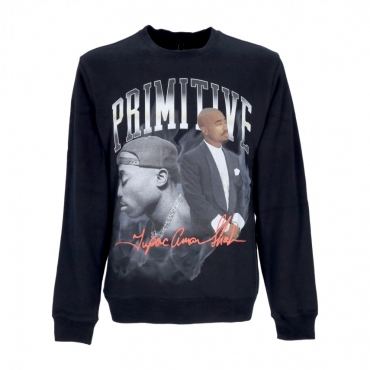 felpa girocollo uomo legend crewneck x tupac BLACK