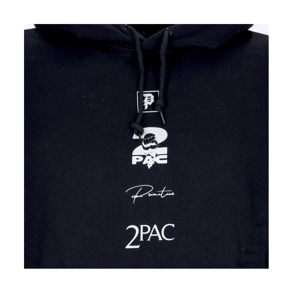 felpa cappuccio uomo voice hood x tupac BLACK