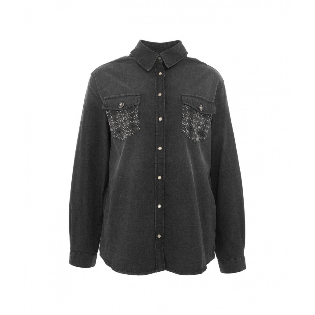 Camicia in denim grigio scuro | Bowdoo.com