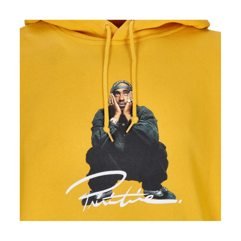 felpa cappuccio uomo shakur hood x tupac GOLD