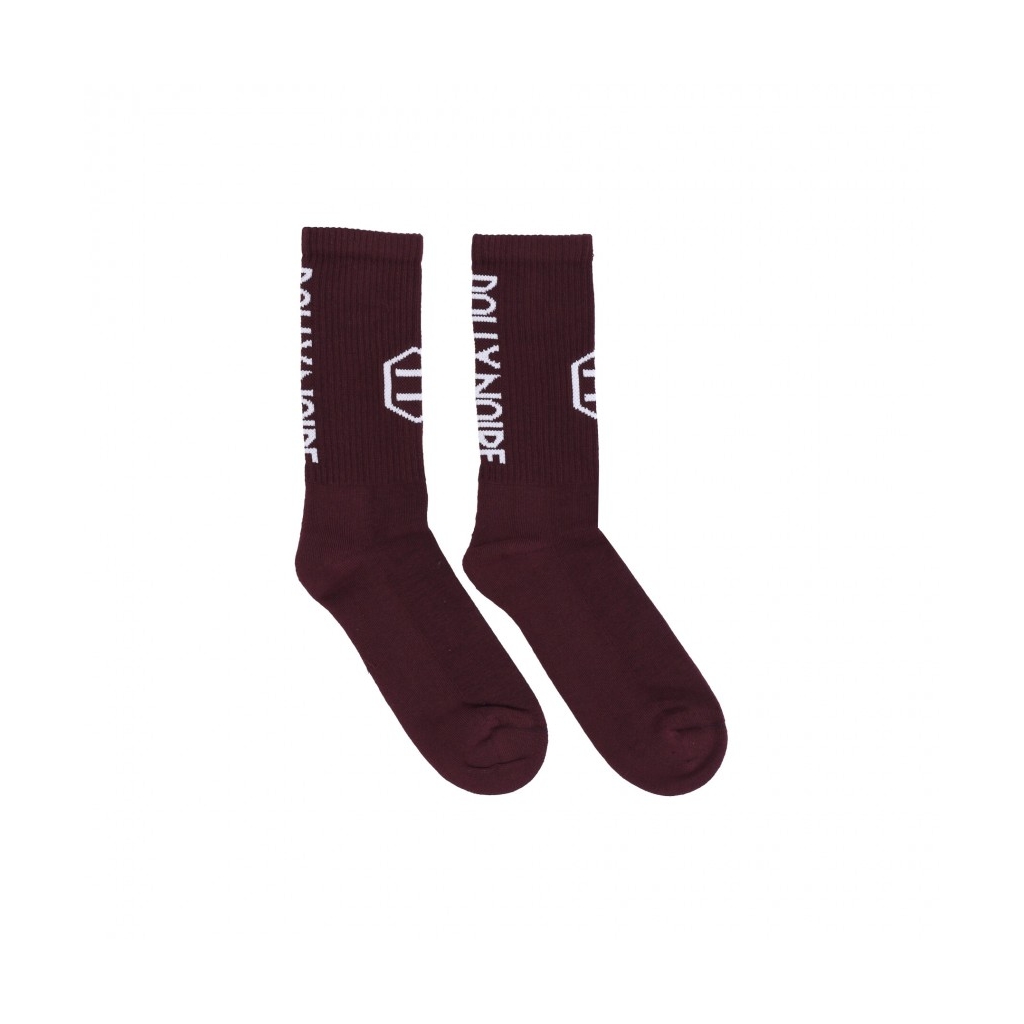 calza media uomo frontal hexagon socks BORDEAUX