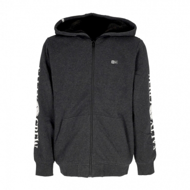 felpa cappuccio zip uomo refuge sherpa zip fleece BLACK HEATHER