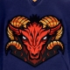 felpa tipo hockey uomo goat classic hockey crewneck BLUE/RED