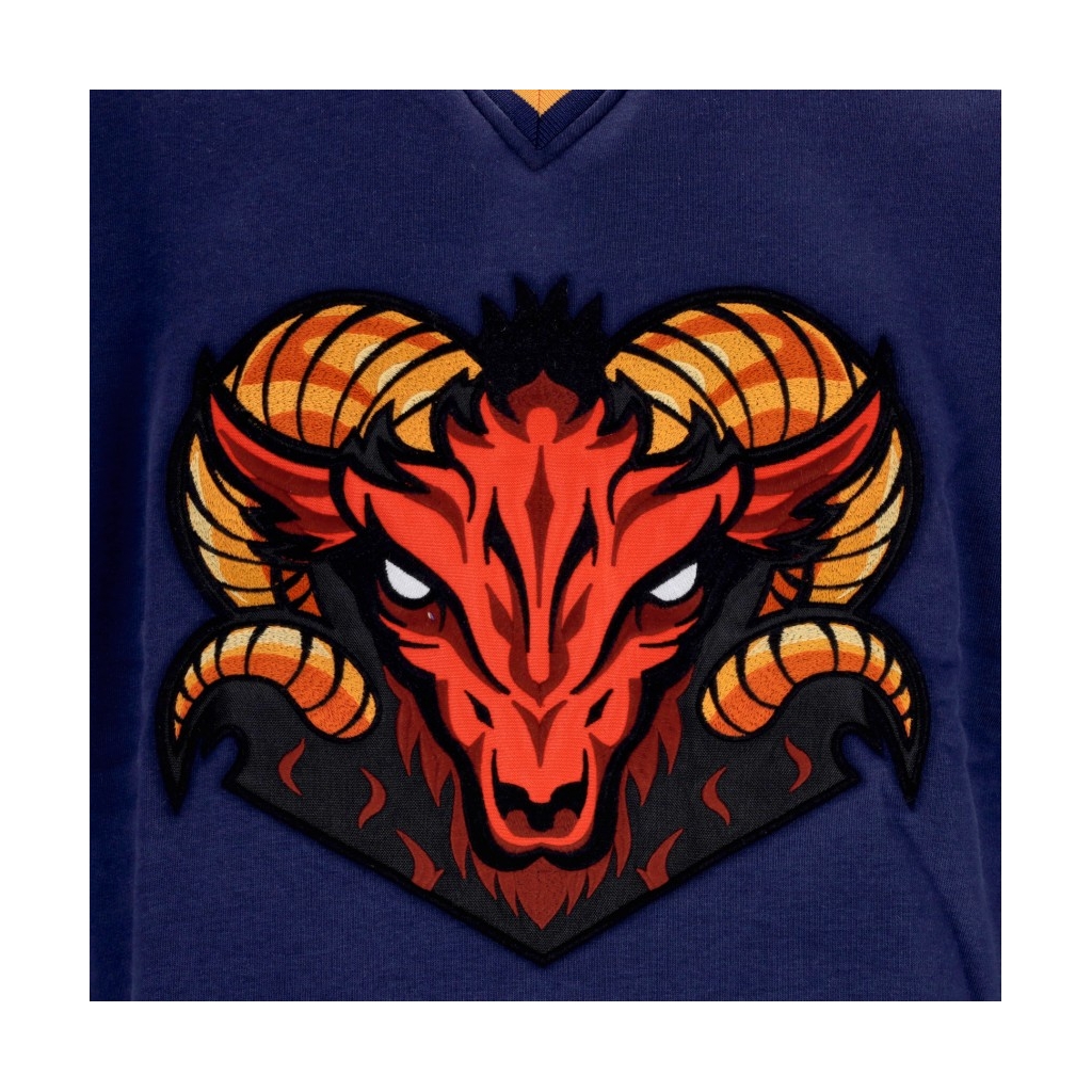 felpa tipo hockey uomo goat classic hockey crewneck BLUE/RED