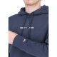 Felpa Tommy Hilfiger Uomo Liear Logo Hood Fleece C87 TWILIGHTNAVY