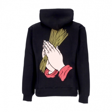 felpa cappuccio uomo holy pasta hoodie BLACK