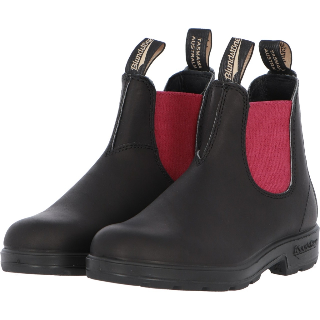 Scarpa Blundstone Donna Australian Waterproof Leather BLACK FUCHSIA Bowdoo