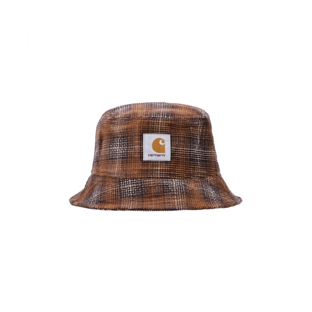 cappello da pescatore uomo cord bucket hat WILEY CHECK/HAMILTON BROWN