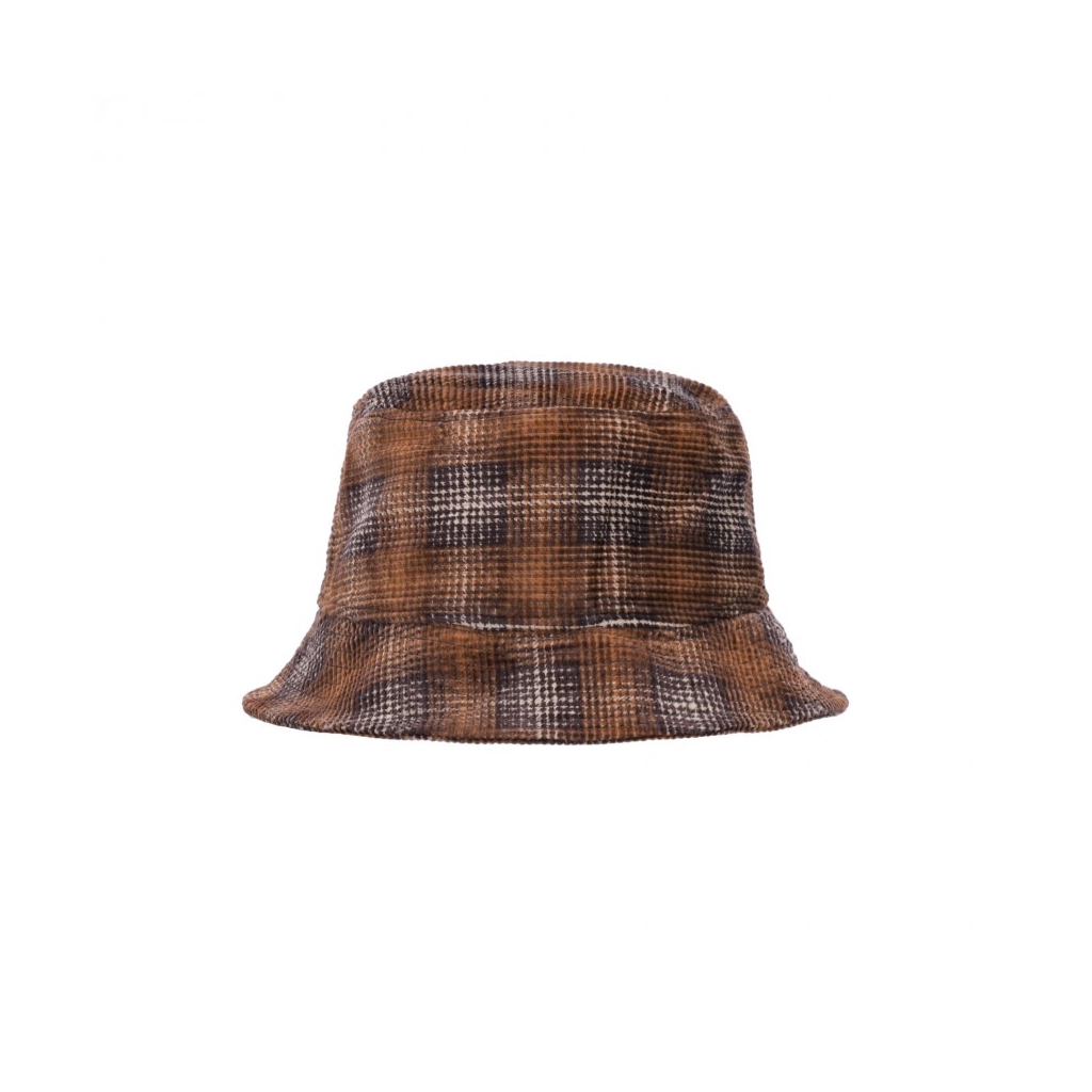 cappello da pescatore uomo cord bucket hat WILEY CHECK/HAMILTON BROWN