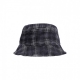 cappello da pescatore uomo cord bucket hat WILEY CHECK/VULCAN