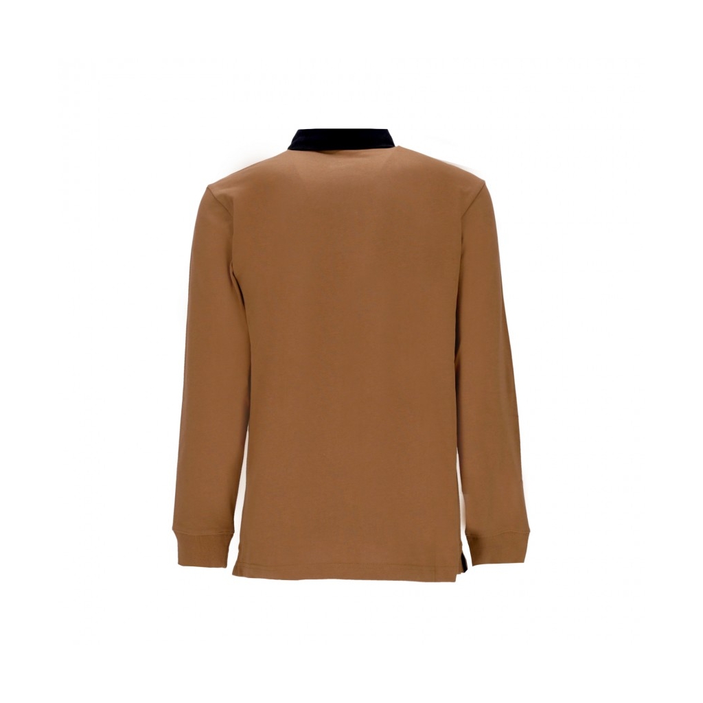 polo manica lunga uomo cord rugby l/s shirt HAMILTON BROWN/BLACK/BLACK