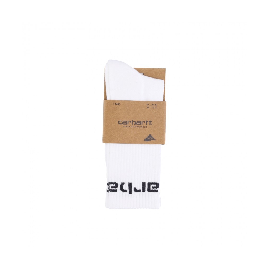 calza media uomo carhartt socks WHITE/BLACK