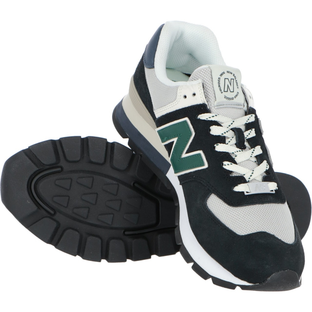 New Balance 574 Rugged Black Green