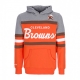 felpa cappuccio uomo nfl headcoach hoodie clebro ORANGE