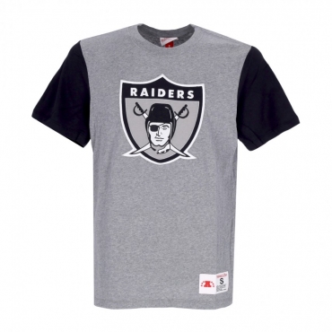 maglietta uomo nfl color blocked tee oakrai GREY HEATHER