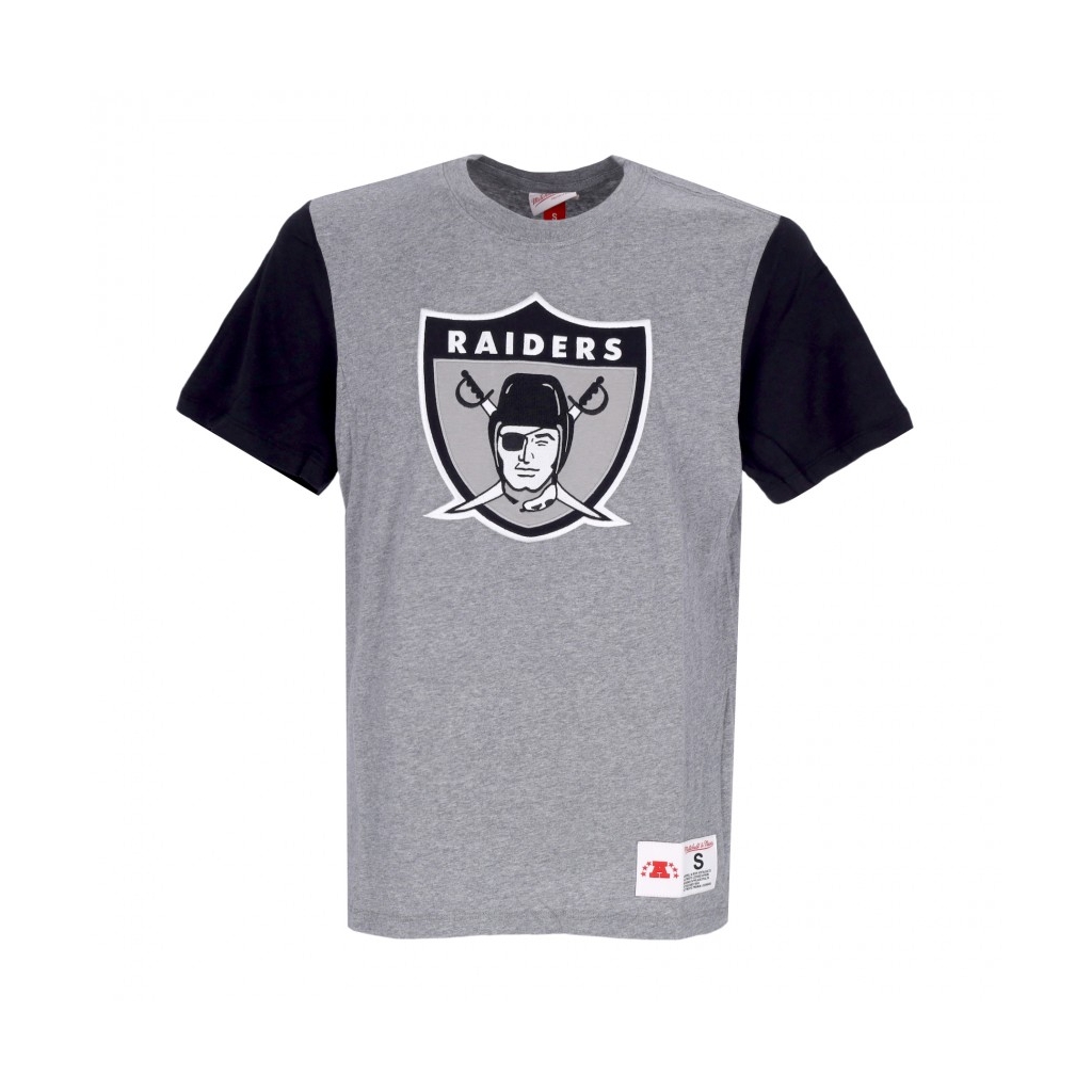 maglietta uomo nfl color blocked tee oakrai GREY HEATHER