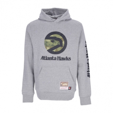 felpa cappuccio uomo nba ghost green camo hoodie hardwood classics atlhaw GREY HEATHER