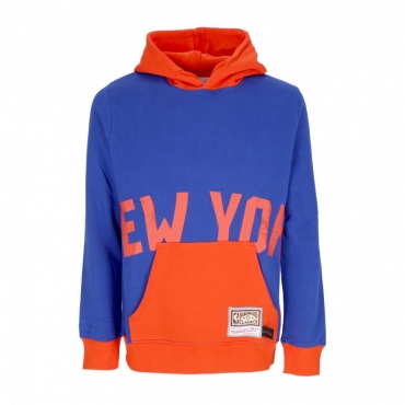 felpa cappuccio uomo nba big face hoodie 50 hardwood classics neykni BLUE