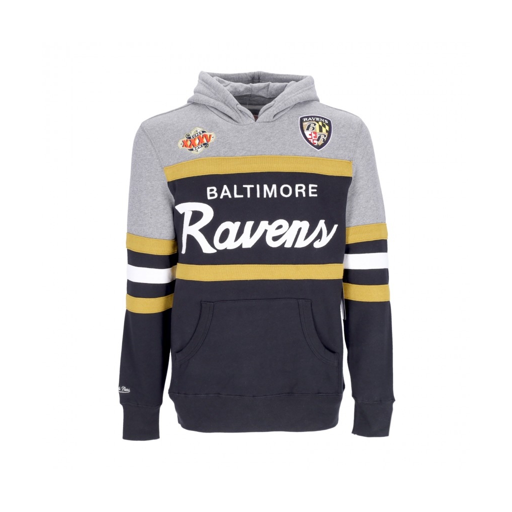 felpa cappuccio uomo nfl headcoach hoodie balrav BLACK