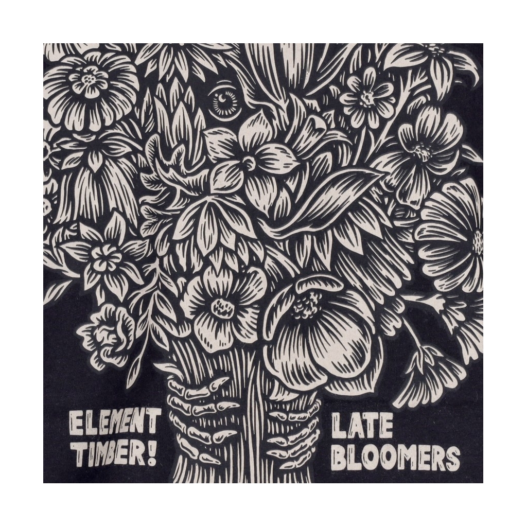 maglietta uomo bouquet tee x timber FLINT BLACK