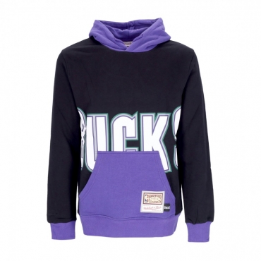 felpa cappuccio uomo nba big face hoodie 50 hardwood classics milbuc BLACK