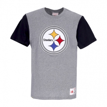 maglietta uomo nfl color blocked tee pitste GREY HEATHER