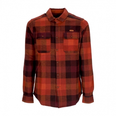 camicia manica lunga uomo lumber fella l/s shirt RED/BROWN